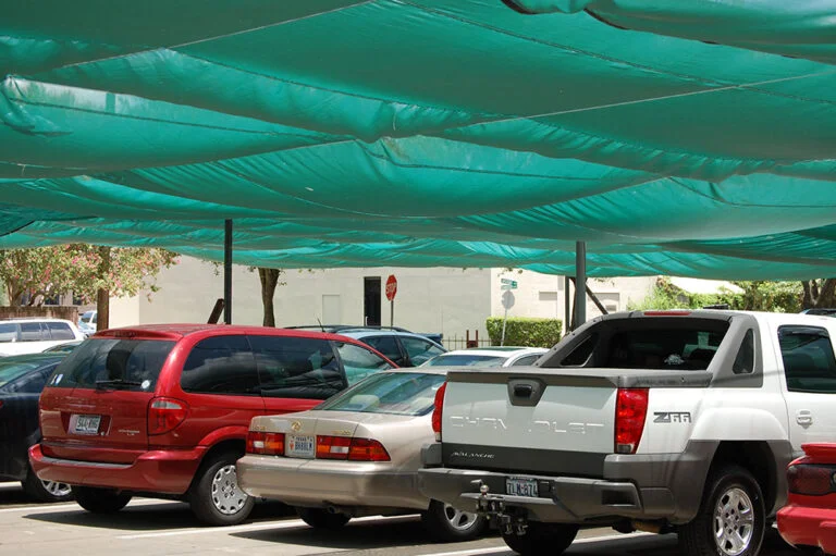 Parking safety nets installation project