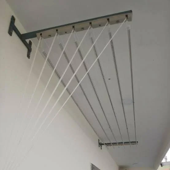 Apartment cloth hanger installation