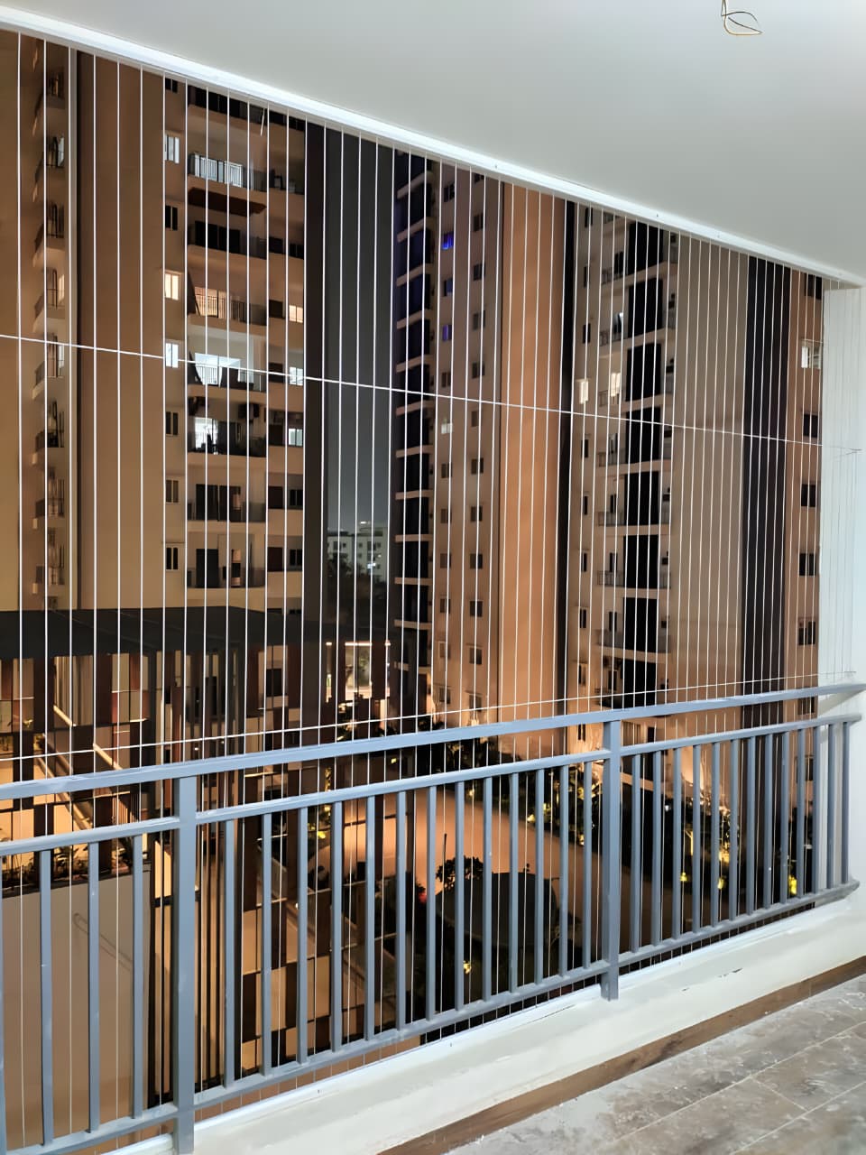 Balcony safety invisible grill