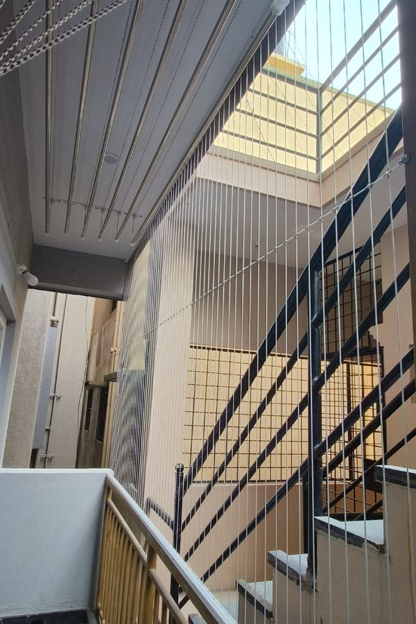 Modern staircase invisible grill